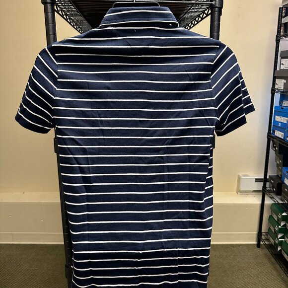 NWT! Tommy Hilfiger Men’s Stripe Polo Short In Navy/White Size XS/S/M/L - Picture 4 of 6